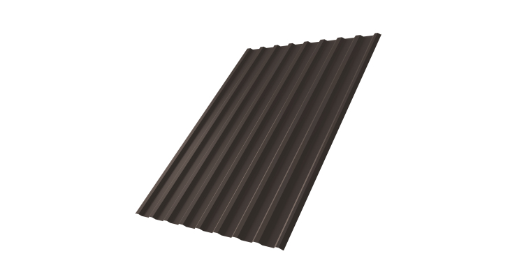 Профнастил С20R 0,5 Rooftop Бархат RR 32 темно-коричневый