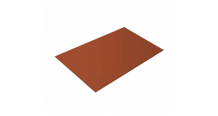 Плоский лист 0.5 GreenCoat Pural RR 750 кирпично-красный (RAL 8004 терракота)