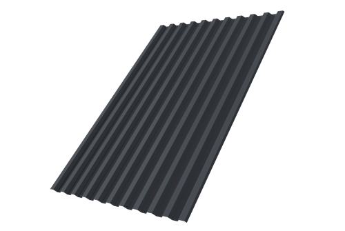 Профнастил С21R 0.45 PE-Double RAL 7024 мокрый асфальт