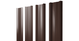 Штакетник М-образный А с прямым резом 0.5 Rooftop Бархат RAL 8017 шоколад