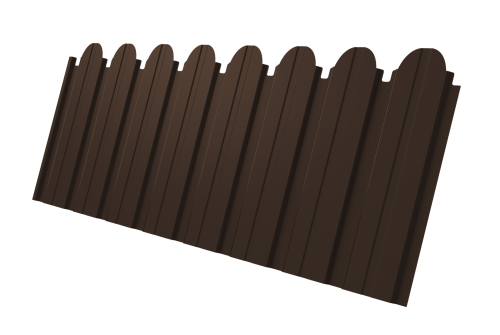 Профнастил С10В фигурный 0,45 Drap TwinColor RAL 8017 шоколад