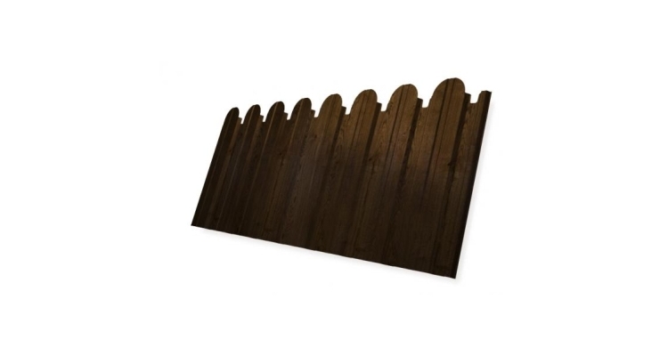 Профнастил С10B фигурный 0.45 Print-Double Elite с пленкой Antique Wood