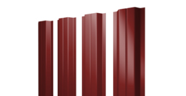 Штакетник П-образный A с прямым резом 0,5 Satin RAL 3011 коричнево-красный