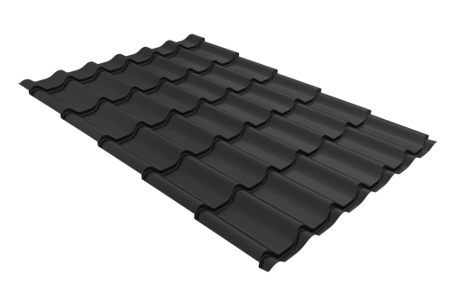 Металлочерепица классик  0,5 PurLite Matt RAL 7016 антрацитово-серый