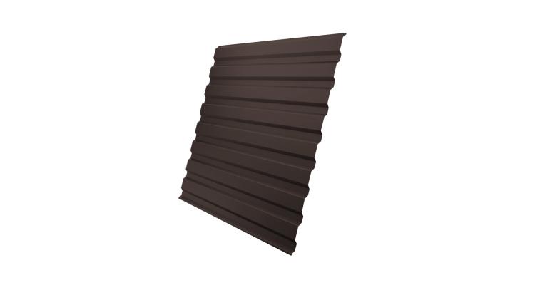 Профнастил С20A 0.5 Satin Matt TX RR 32 темно-коричневый