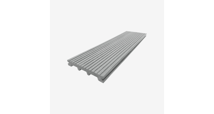 Террасная доска ДПК полнотелая UnoDeck TITANIO 150×21 мм Серый 4 м