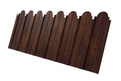 Профнастил C10A фигурный 0.45 Print Premium с пленкой Cherry Wood Dark FTC