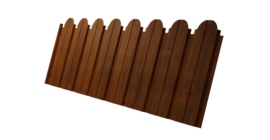 Профнастил C10B фигурный 0.4 Print Premium с пленкой Golden Wood Intense FTC