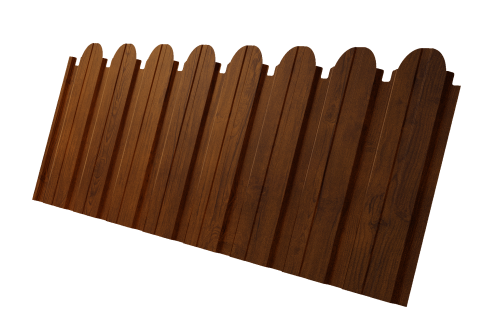 Профнастил C10B фигурный 0.4 Print Premium с пленкой Golden Wood Intense FTC