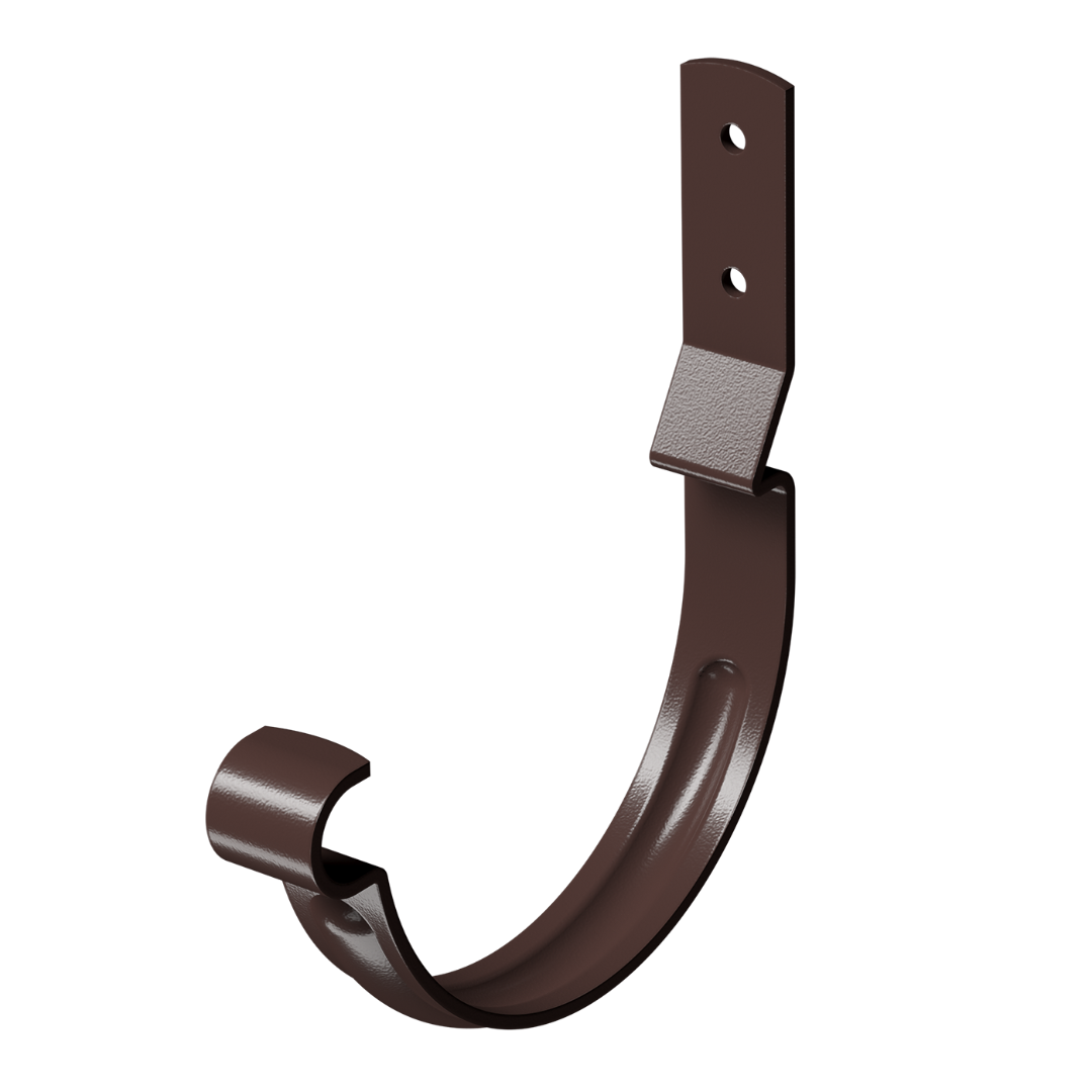 Карнизный крюк для желоба короткий Stal Premium, шоколад
