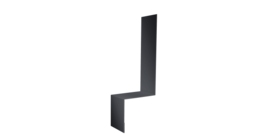 Планка примыкание боковое фальц 0,45 Drap TR RAL 7024 мокрый асфальт (2м)