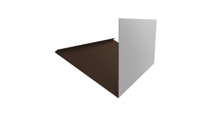 Планка примыкание верхнее к трубе фальц 0,45 Drap ST RAL 8017 шоколад (2м)