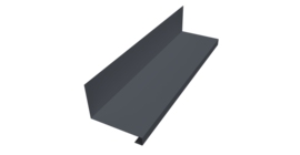 Планка примыкание нижнее к трубе фальц 0,45 Drap TwinColor RAL 7024 мокрый асфальт (2м)