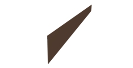 Ламель забора жалюзи Palermo стартовая/финишная для калиток и ворот 0,5 Atlas X RAL 8017 шоколад