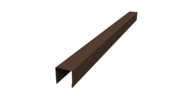 Планка вертикальная лицевая для забора жалюзи Palermo 0,5 Velur X RAL 8017 шоколад (2,5м)