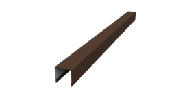 Планка вертикальная лицевая для забора жалюзи Palermo 0,45 PE RAL 8017 шоколад (2,5м)