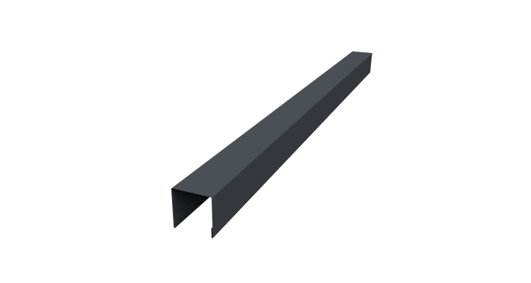 Планка вертикальная лицевая для забора жалюзи Palermo 0,5 Atlas X RAL 7024 мокрый асфальт (3м)