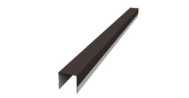 Планка вертикальная обратная для забора жалюзи Palermo 0,5 Satin Matt TX RR 32 темно-коричневый (3м)