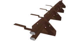 Снегозадержатель трубчатый для композитной черепицы Roman RAL 8017 (3м)