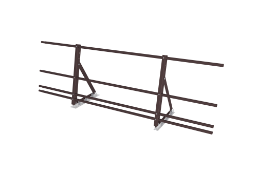 Ограждение кровельное со снегозадержателем на фальц Optima 0,65х2м RAL 8017