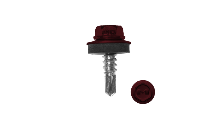 Саморез по металлу Daxmer 5,5х19 RAL 3005 (250) сверло №3